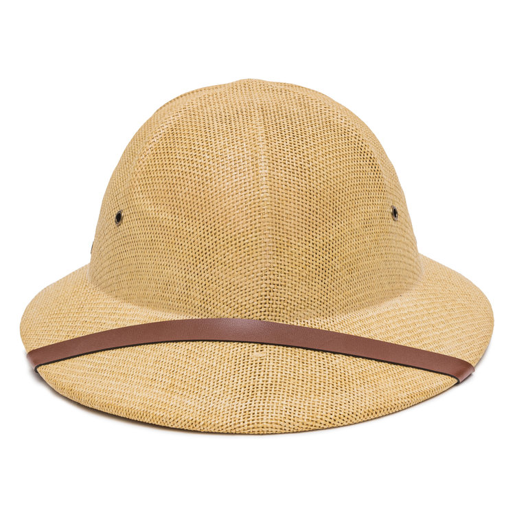 Pith Helmet Vented Straw Hat DORFMAN PACIFIC