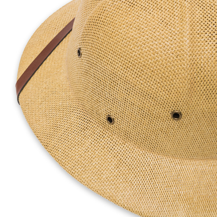 Pith Helmet Vented Straw Hat DORFMAN PACIFIC