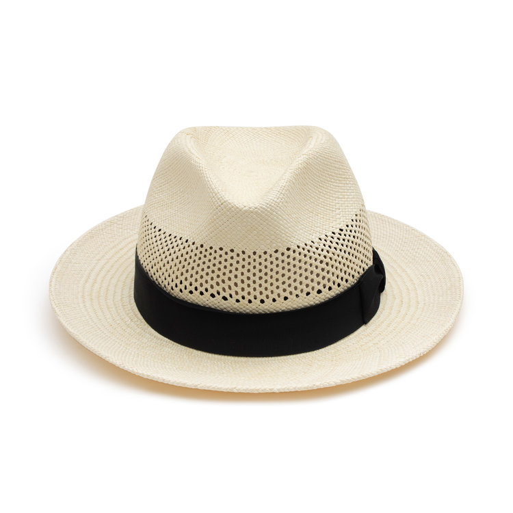 Imperia Vented Panama Straw Fedora Hat MAYSER