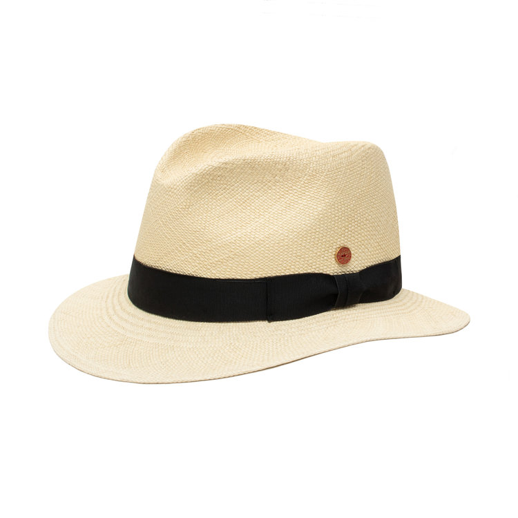 Menton Safari Brim Panama Straw Fedora Hat MAYSER