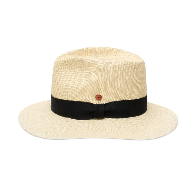 Menton Safari Brim Panama Straw Fedora Hat MAYSER