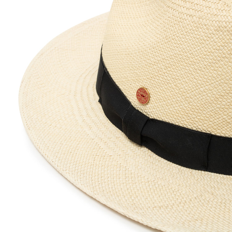 Menton Safari Brim Panama Straw Fedora Hat MAYSER