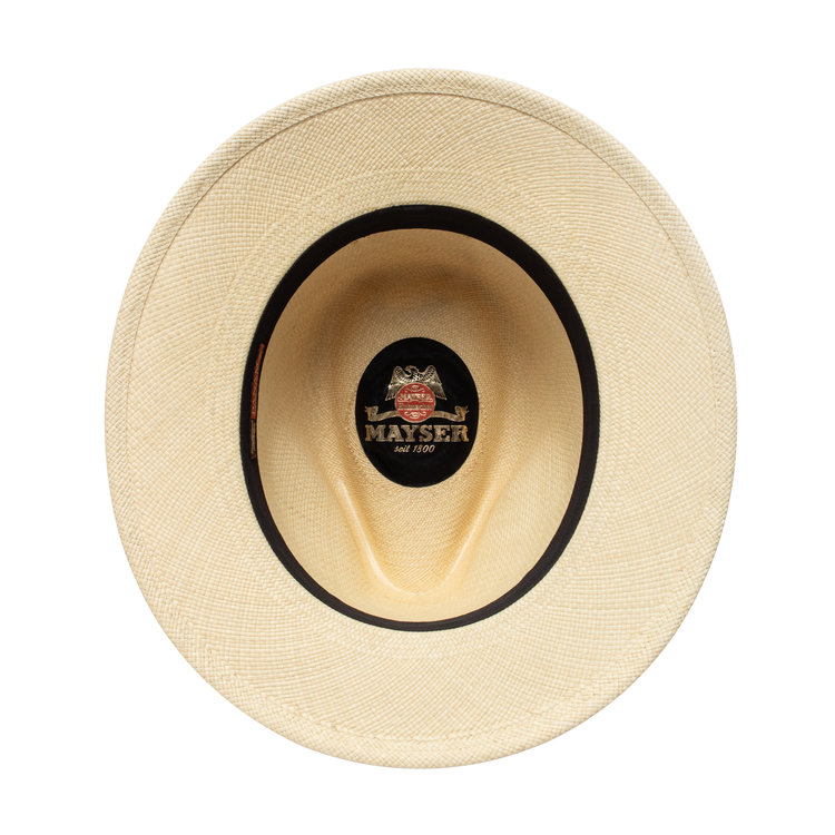Menton Safari Brim Panama Straw Fedora Hat MAYSER