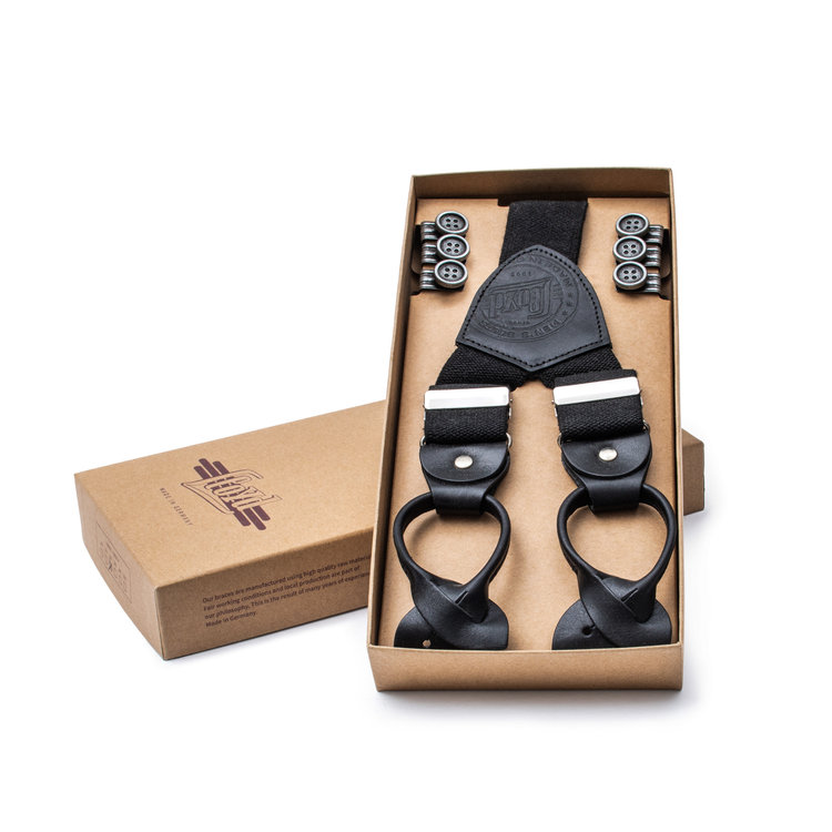 6726 Button Fastening Leather Suspenders LLOYD