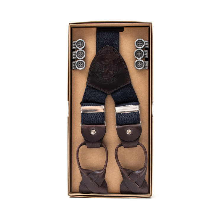 6726 Button Fastening Leather Suspenders LLOYD