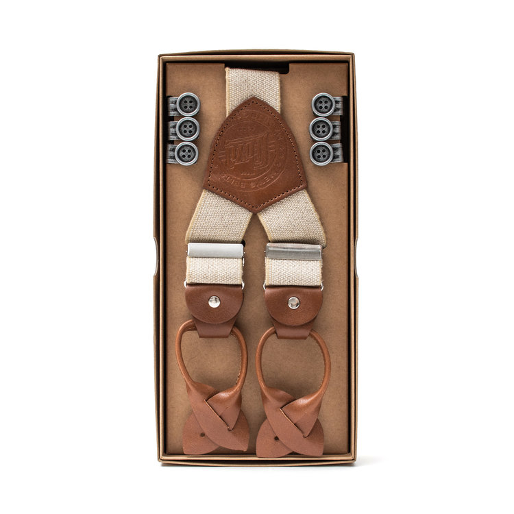 6726 Button Fastening Leather Suspenders LLOYD