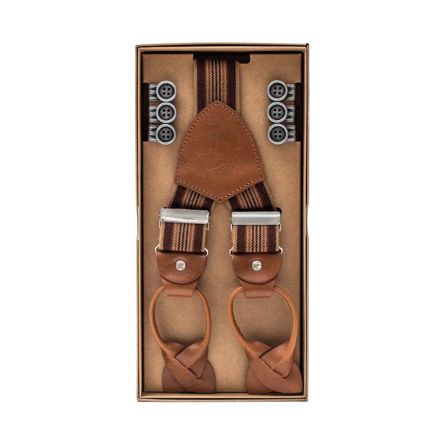 6726 Button Fastening Leather Suspenders LLOYD | Henri Henri