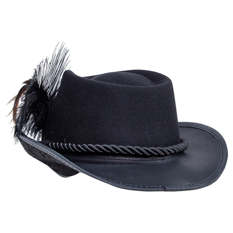 Tricorne Sparrow en laine et cuir AMERICAN HAT