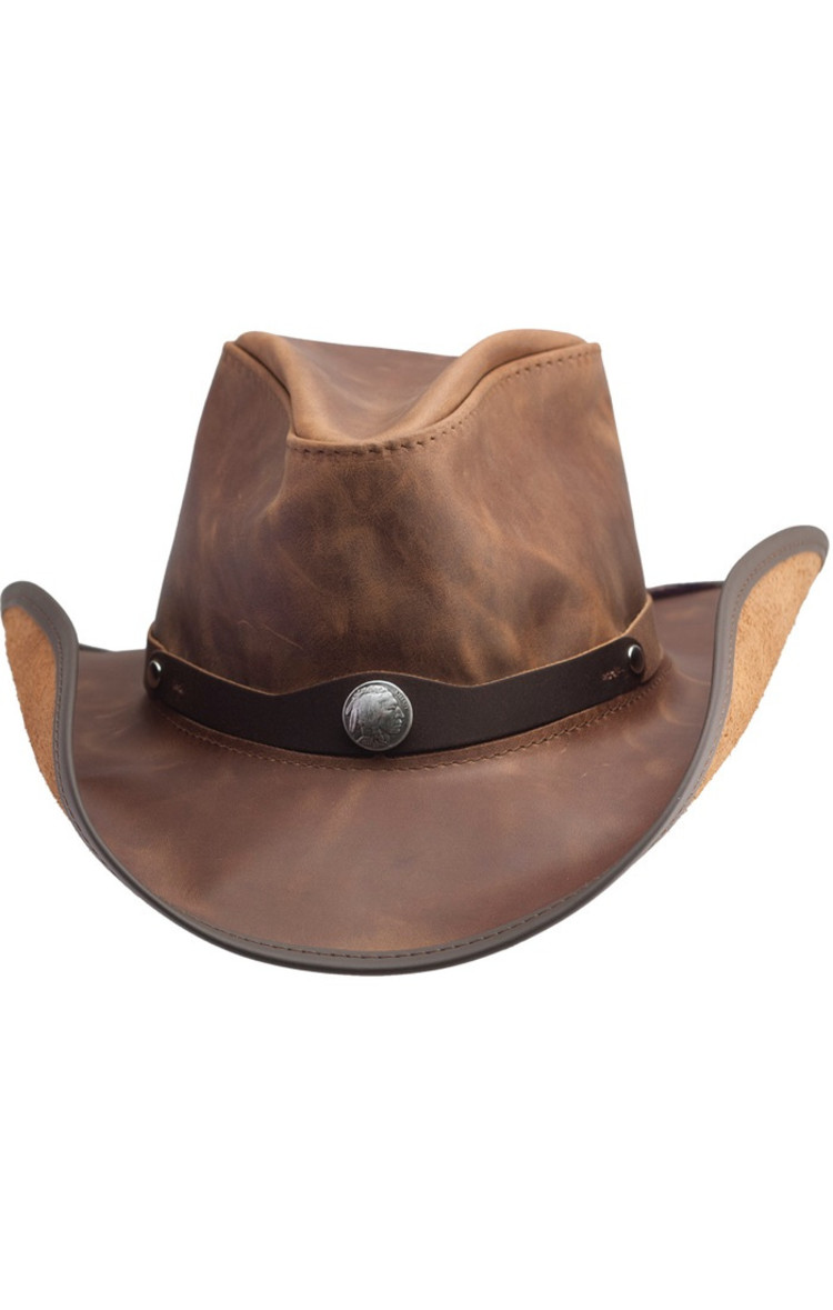 Western Leather Cowboy Hat AMERICAN HAT