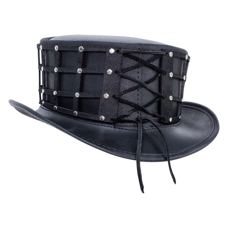 Marlow Reversible Cage Band Leather Top Hat AMERICAN HAT