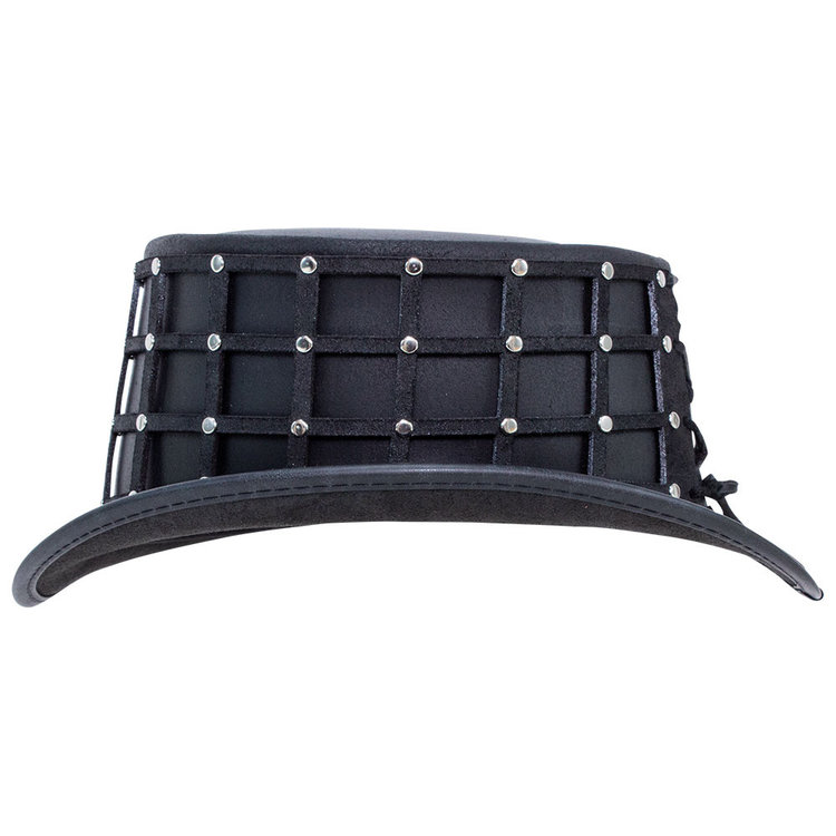 Marlow Reversible Cage Band Leather Top Hat AMERICAN HAT