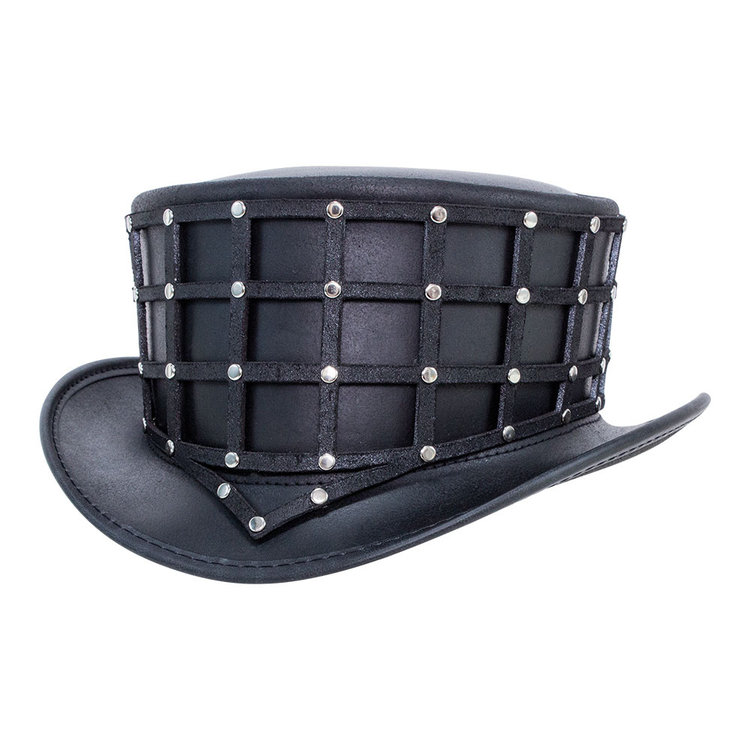 Marlow Reversible Cage Band Leather Top Hat AMERICAN HAT