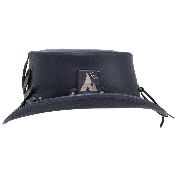 Haut-de-forme Cuir Marlow-It's Lit Band AMERICAN HAT
