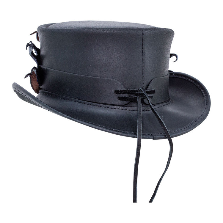 Marlow-Drakaina Band Leather Top Hat AMERICAN HAT