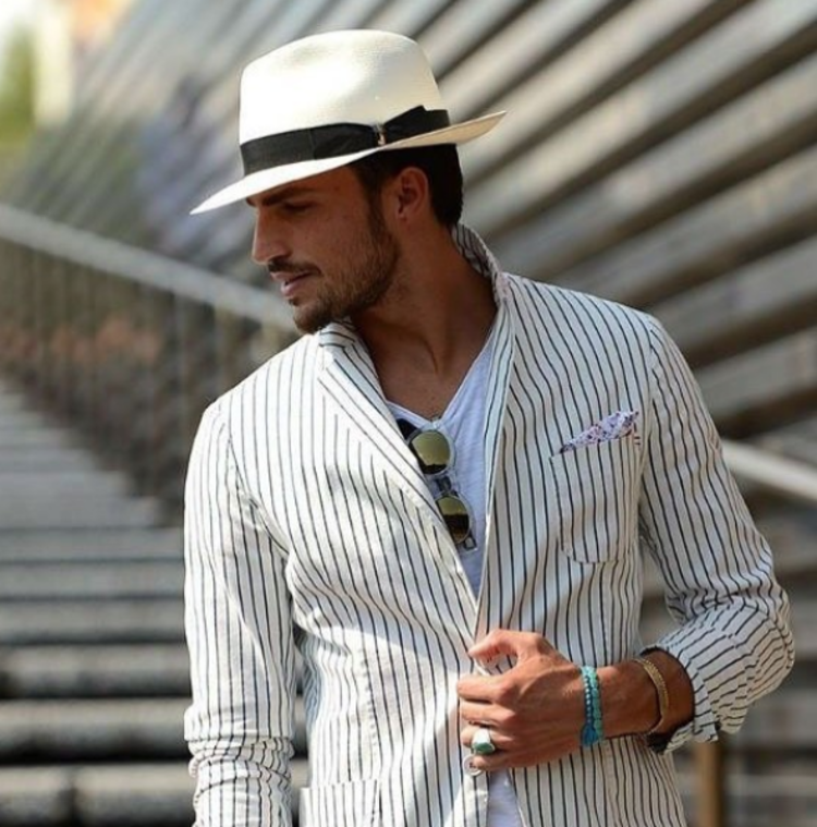 Panama Fine Medium Brim Blanc