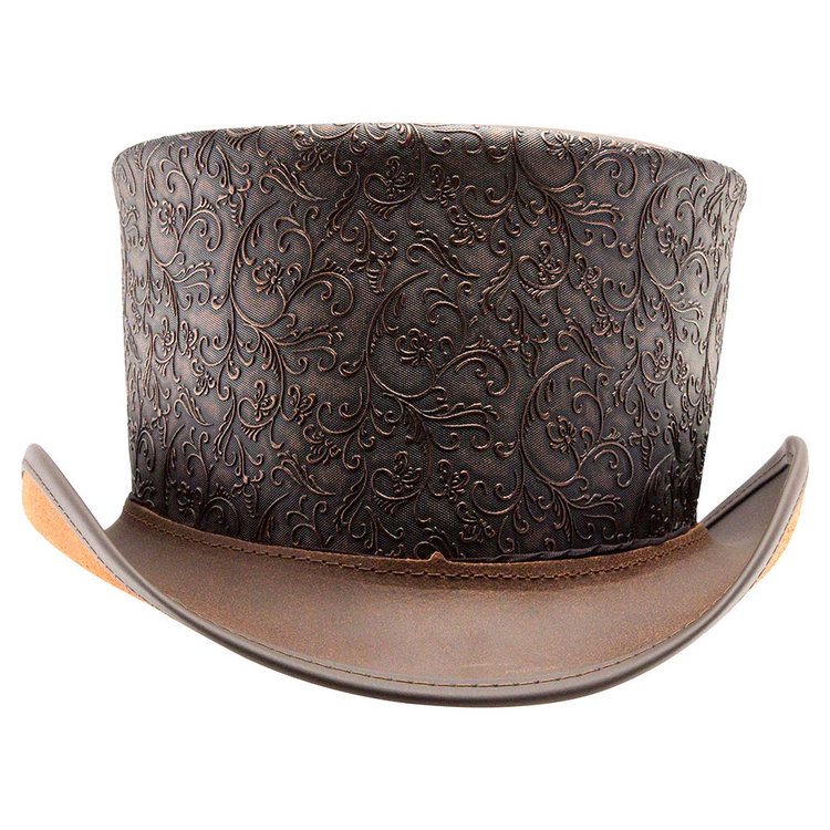 Haut-de-forme Cuir Brun Gent AMERICAN HAT