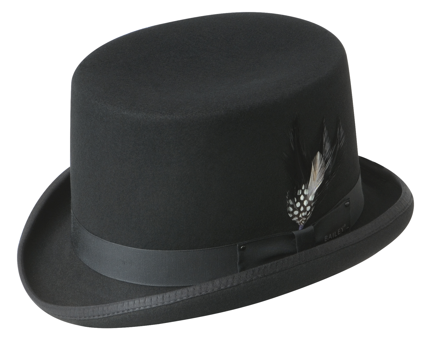 Ice Black Wool Felt Top Hat BAILEY | Fast Shipping | Henri Henri