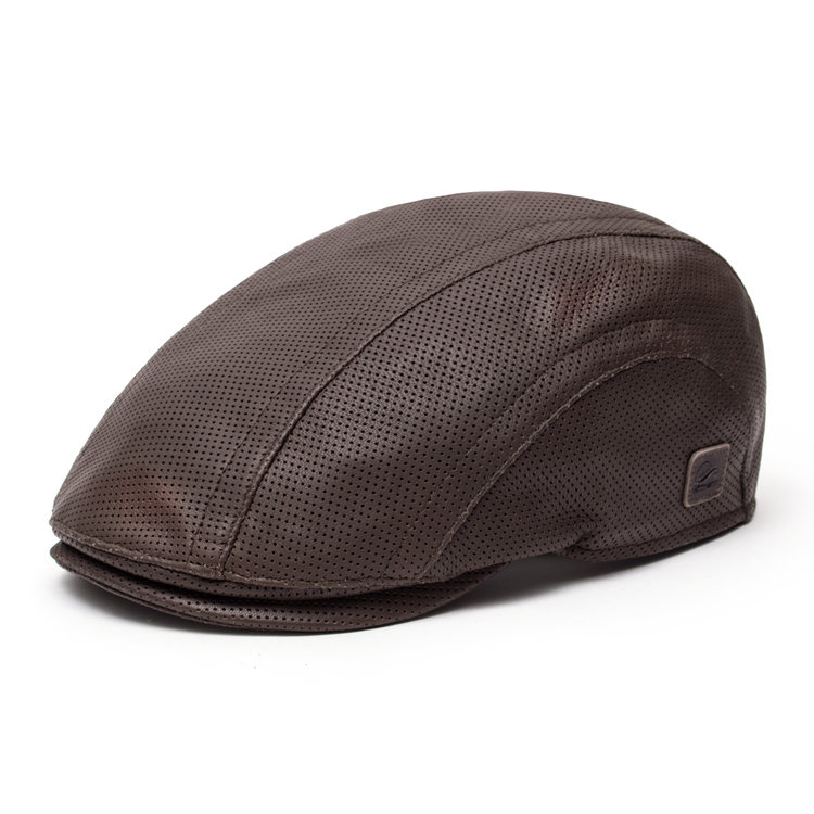 Baxter Leather Vented Flat Cap GÖTTMANN