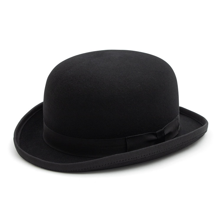 Chapeau Melon Feutre Laine Noir Bowler CHRISTYS'
