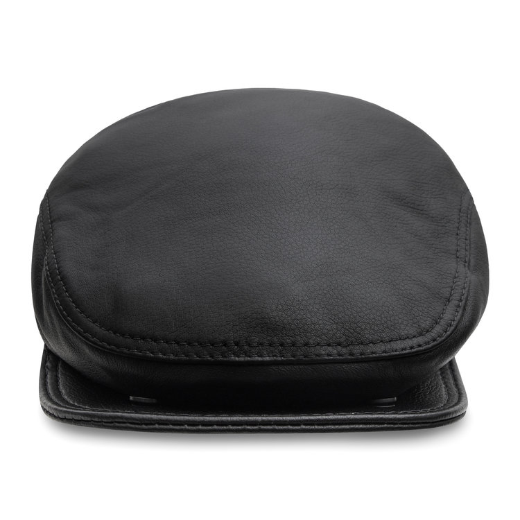 Leather LU-C Sheepskin Earmuffs Cap