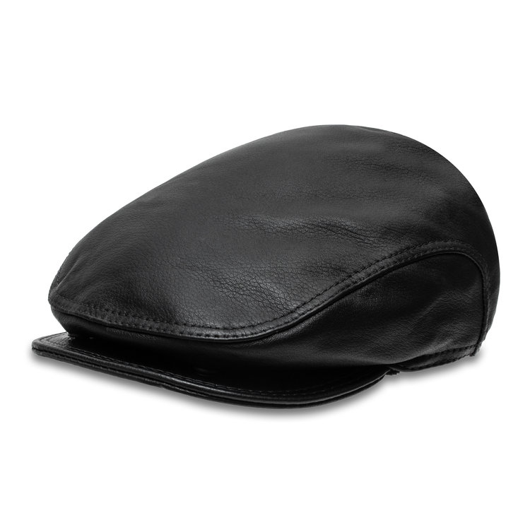 Leather LU-C Sheepskin Earmuffs Cap