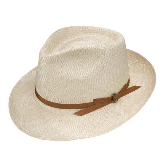 Lot de 48 Chapeaux Style Panama en Paille avec Ruban Noir 