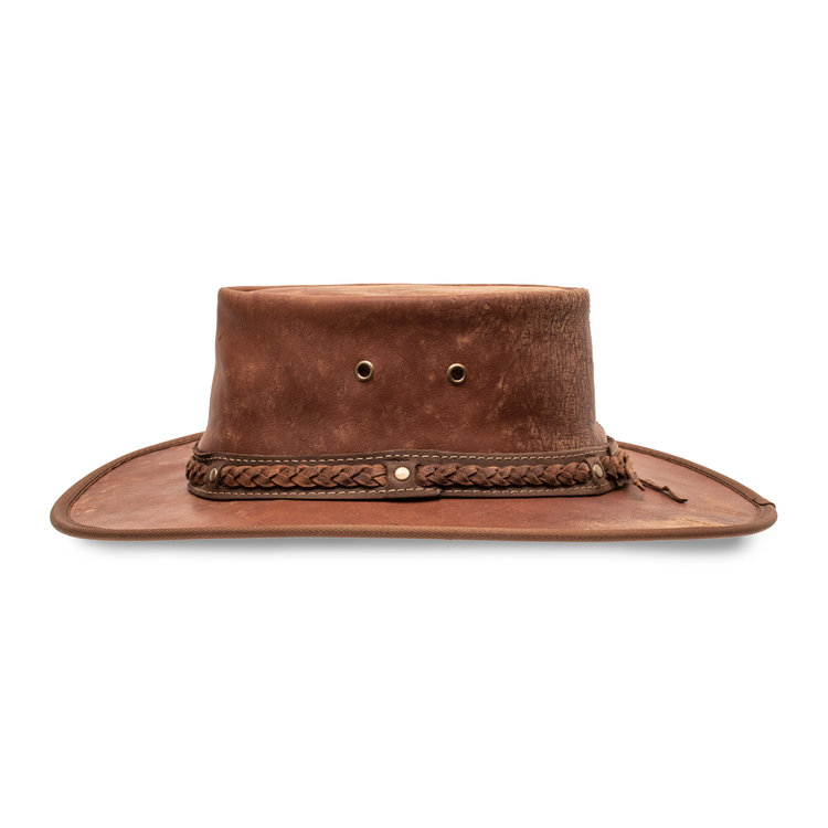 Chapeau Cuir Pliable Crackle Kangaroo BARMAH