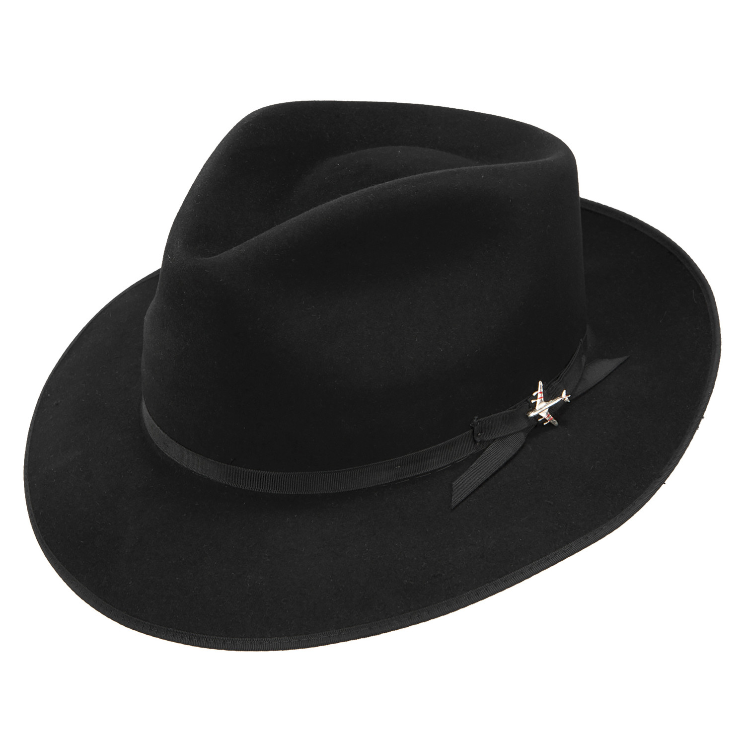 Chapeau De Cowboy Vintage Resistol Noir Castor 4X - Feutre De Fourrure - Taille 6-7/8 Long XXXX