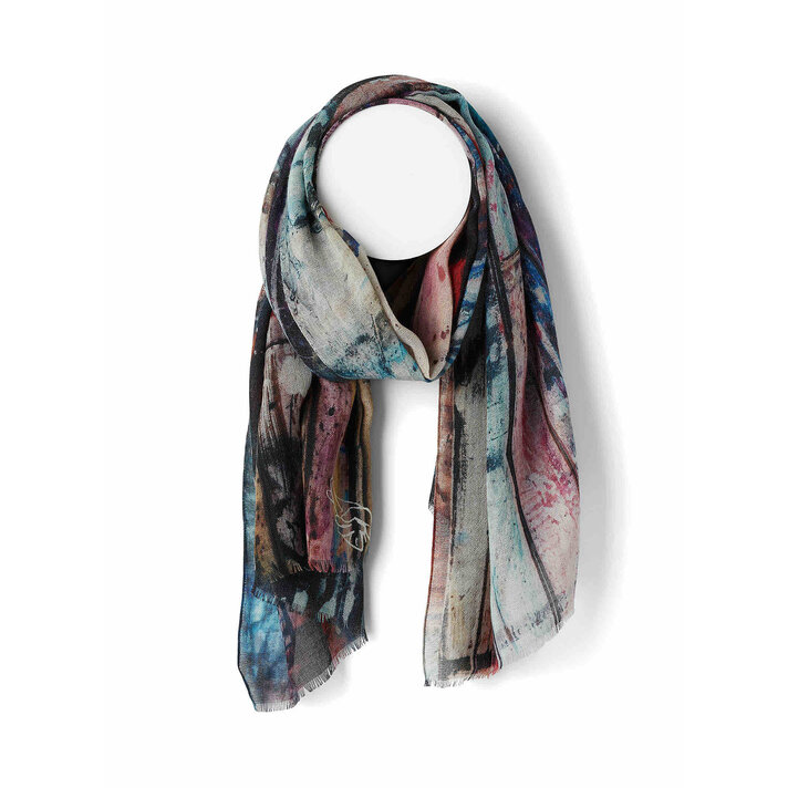 Foulard HERNO En Soie 100% Vintage 77x78 Cm Vert - Occasion
