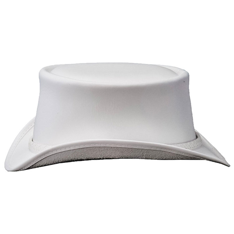 Haut-de-forme  Ghost Rider AMERICAN HAT en cuir blanc