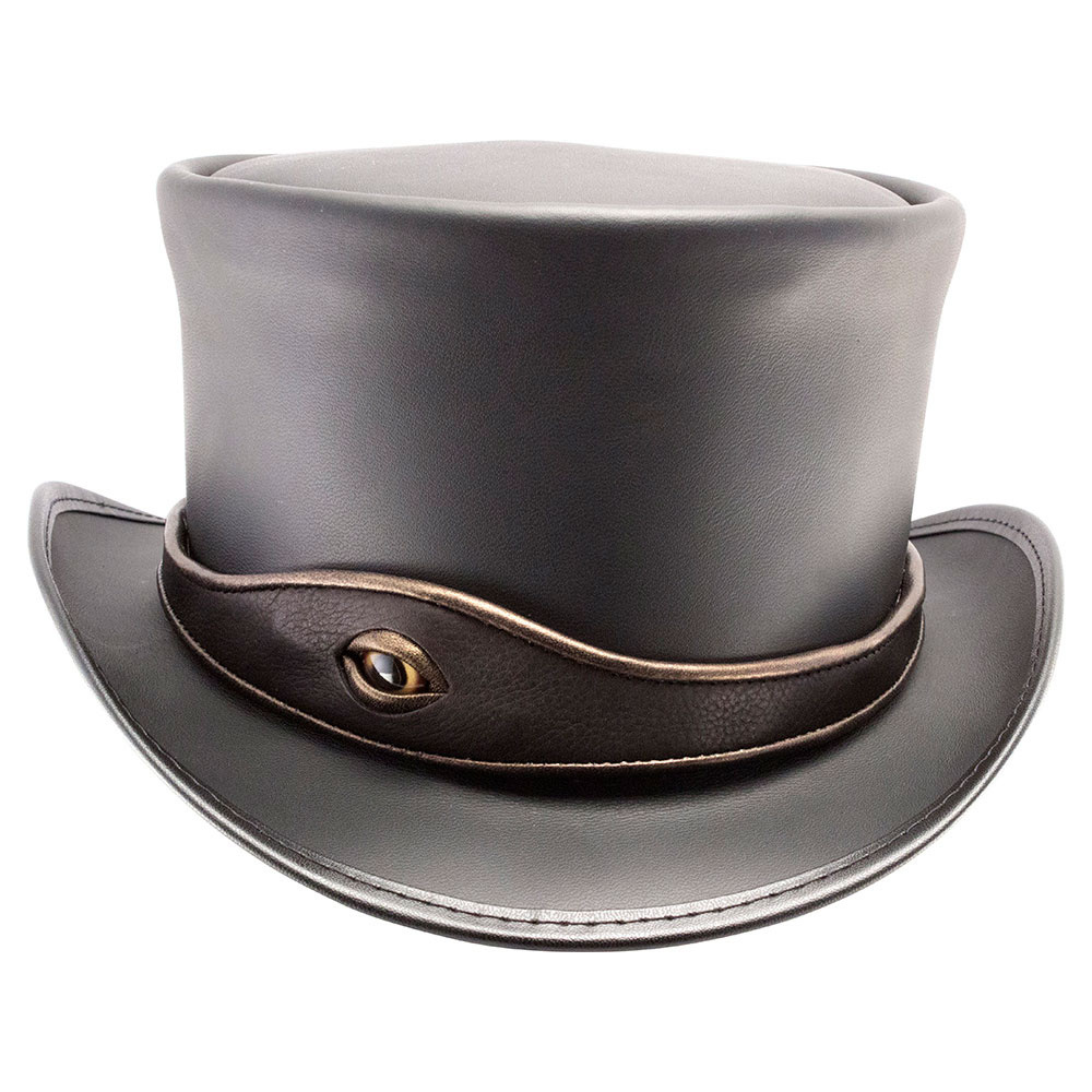 El Dorado Eye Band AMERICAN HAT Leather Top Hat | Henri Henri