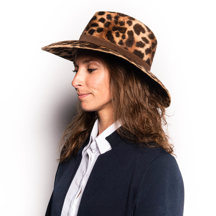Chapeau Feutre Fourrure Femmes Sophie Leopard BORSALINO