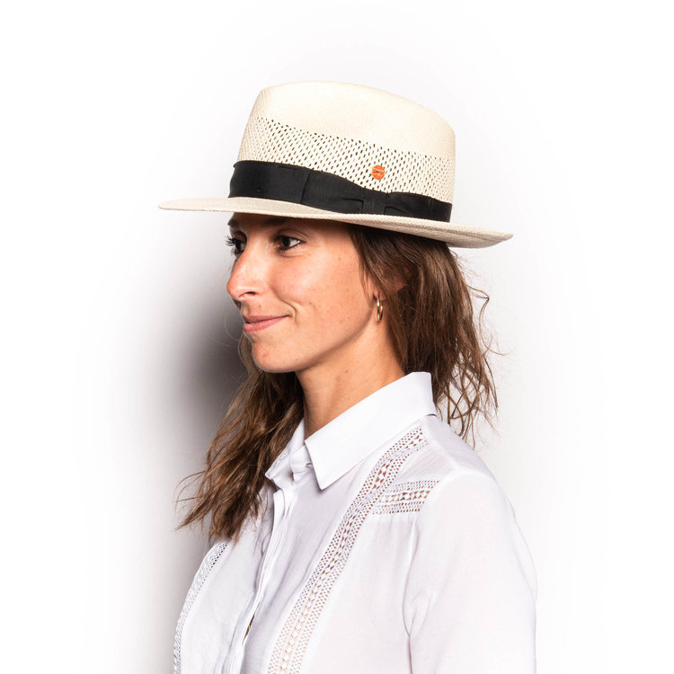 Imperia Vented Panama Straw Fedora Hat MAYSER