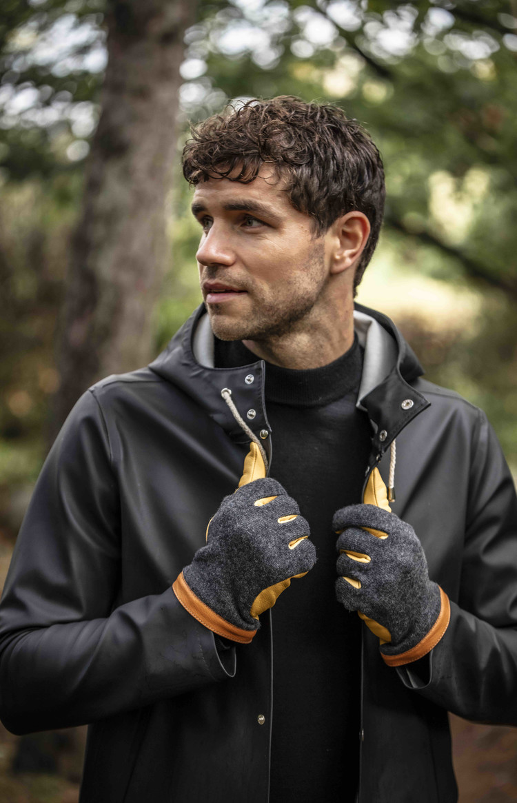 Deerskin Wool Tricot Winter Leather Gloves HESTRA