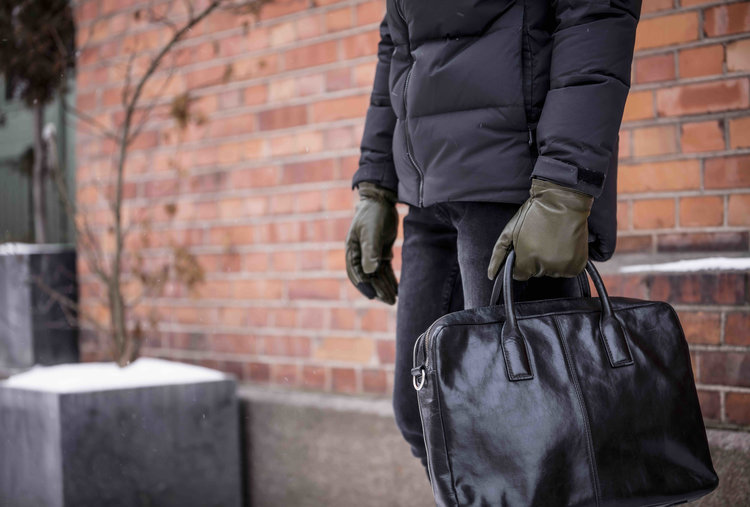 John Smartphone Compatible Leather Gloves HESTRA