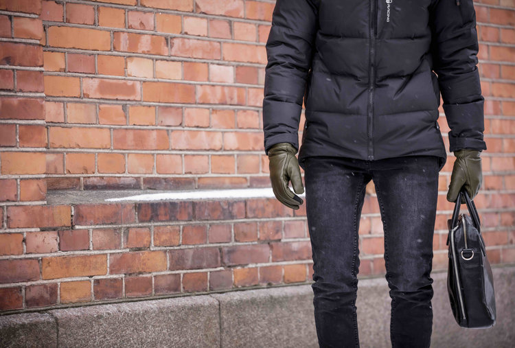 John Smartphone Compatible Leather Gloves HESTRA