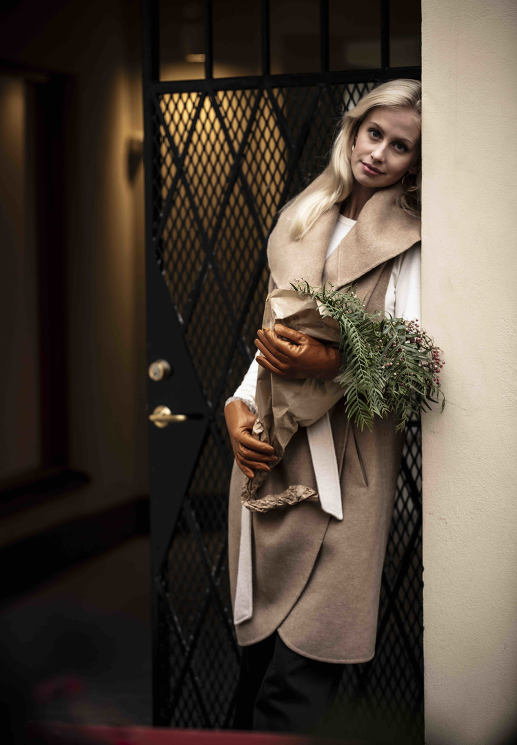 Gants de cuir Megan HESTRA pour femme