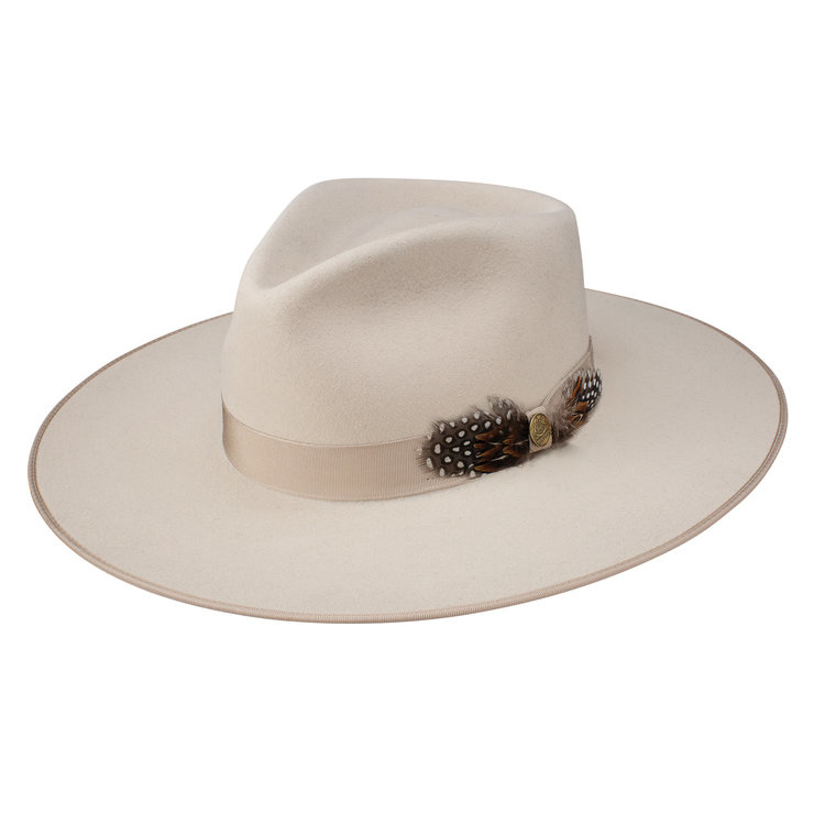 Stetson Midtown Bone Flat Brim Fedora