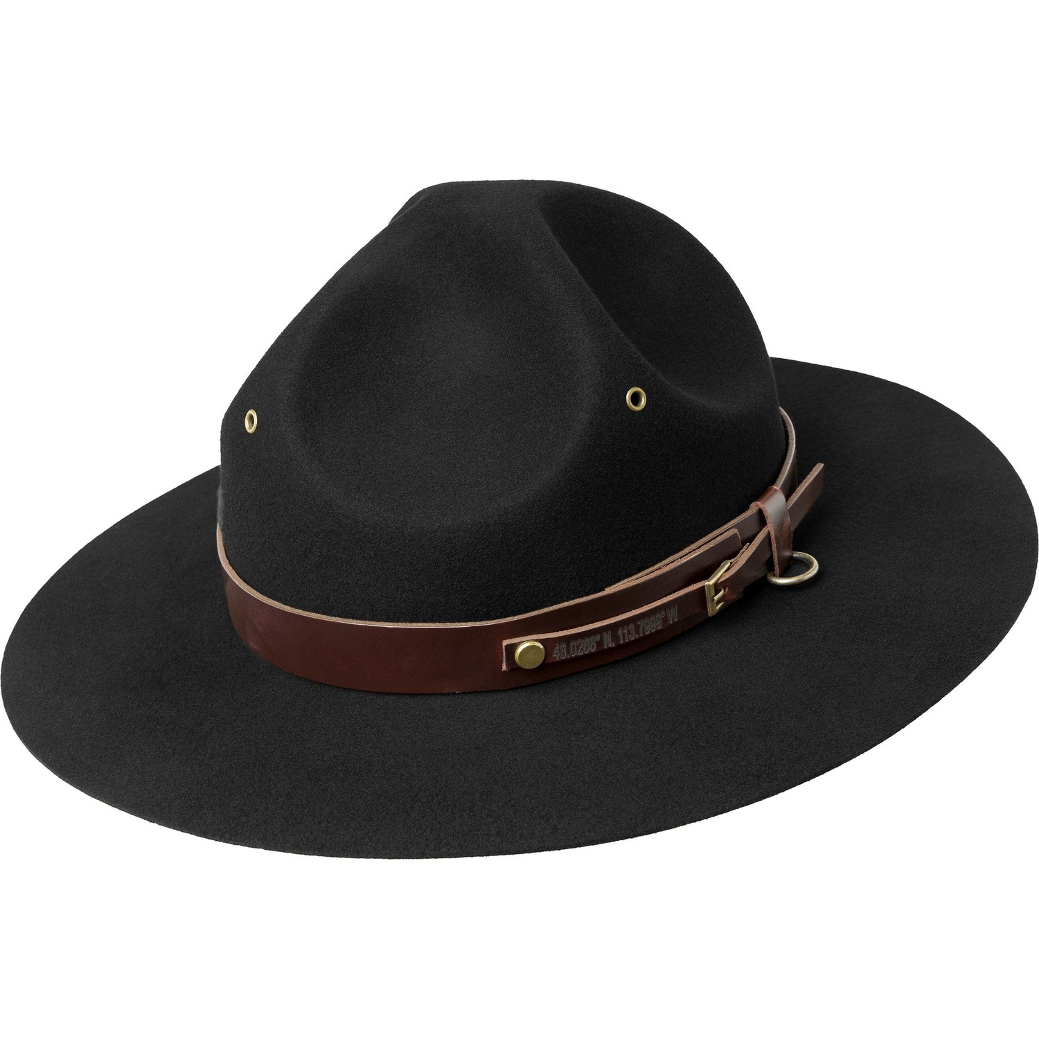 CHAPEAU COWGIRL MONTANA WEST NOIR PETITE FOURRURE FEUTRE AVEC