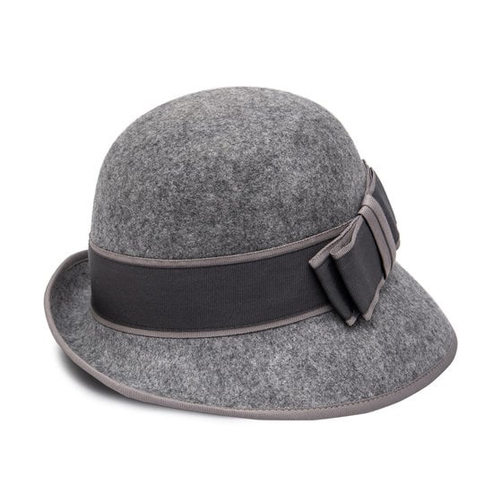 chapeau cloche en feutre gris de Christys' London