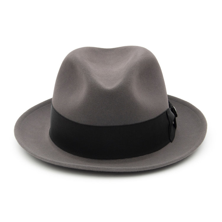 Chapeau fedora Stetson Saxon Caribou avec ruban noir