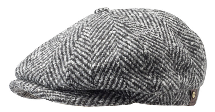 Hatteras Herringbone Wool Newsboy Cap