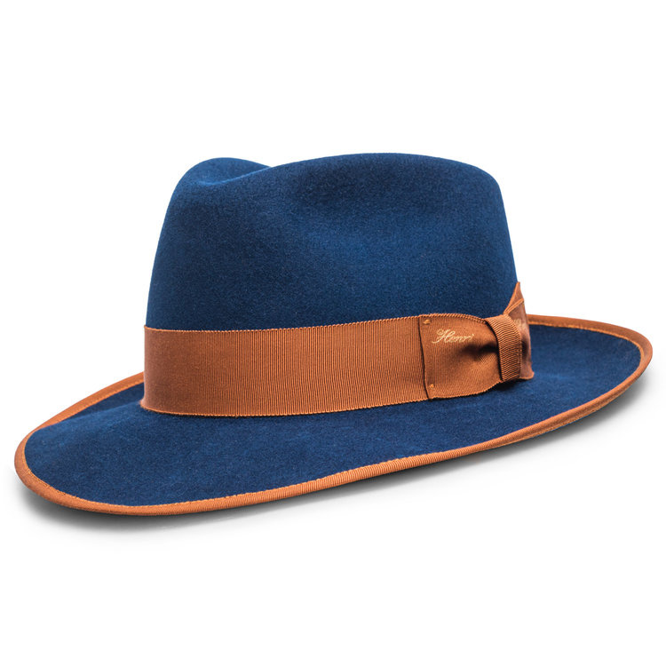 chapeau unisexe Alexis Édition Spéciale bleu et marron