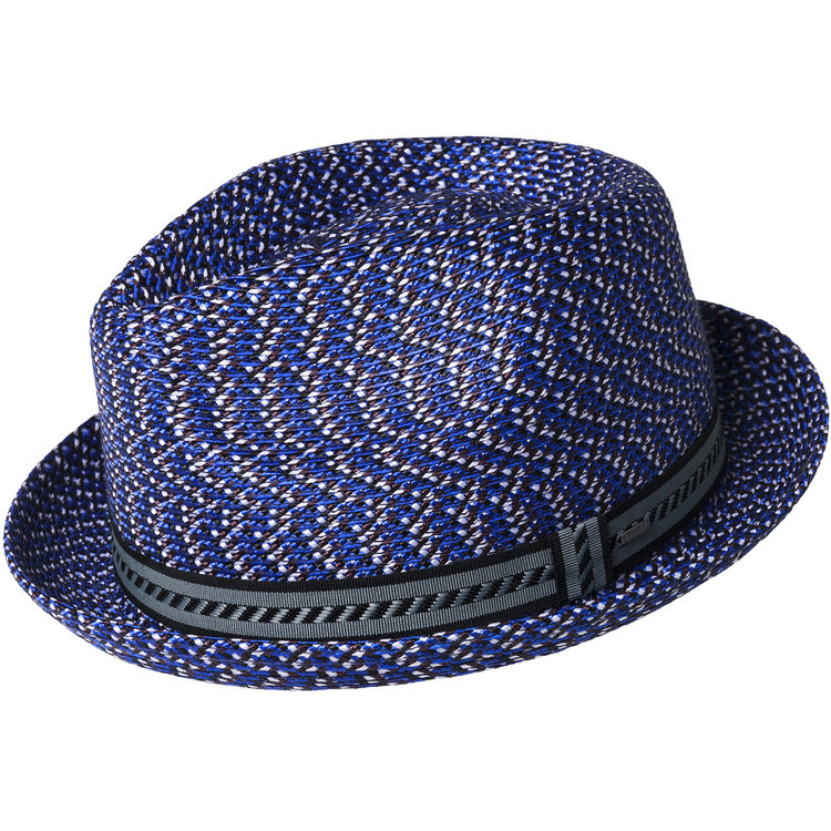 chapeau de paille synthétie bleu Mannes de Bailey