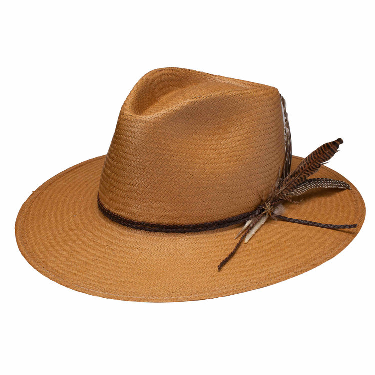 Juno STETSON Flat Brim Straw Hat