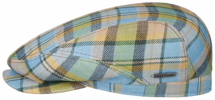 Stetson Europe Casquette Driver Flat Cap Linen Check STETSON EUROPE