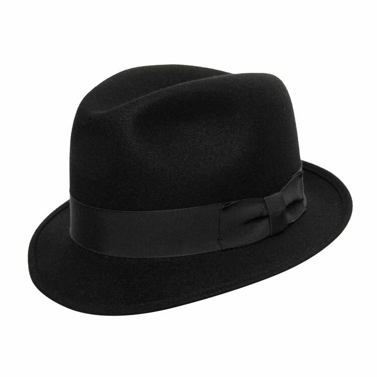 Fedora Feutre Fourrure HH Bord Court