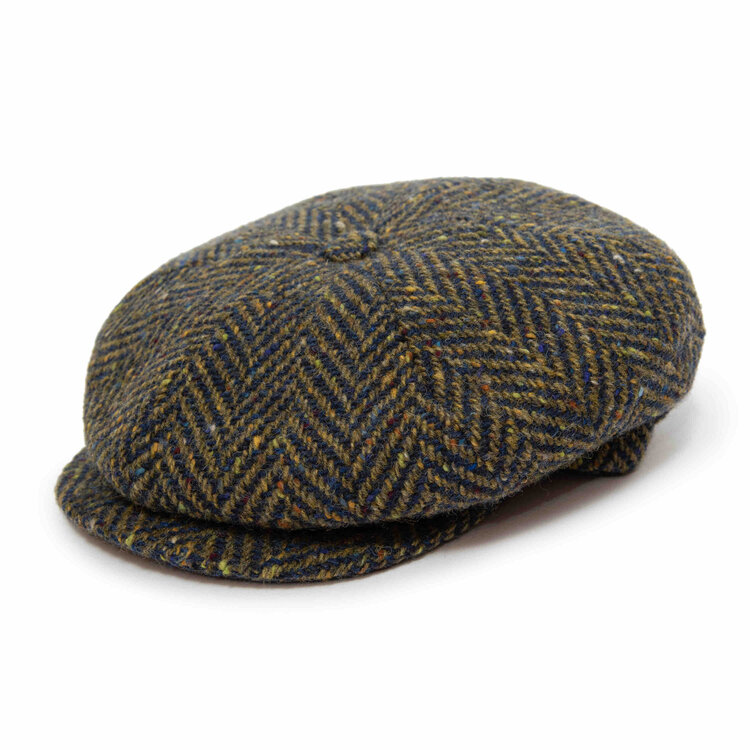 Casquette Peaky Chevrons HENRI HENRI Donegal Tweed
