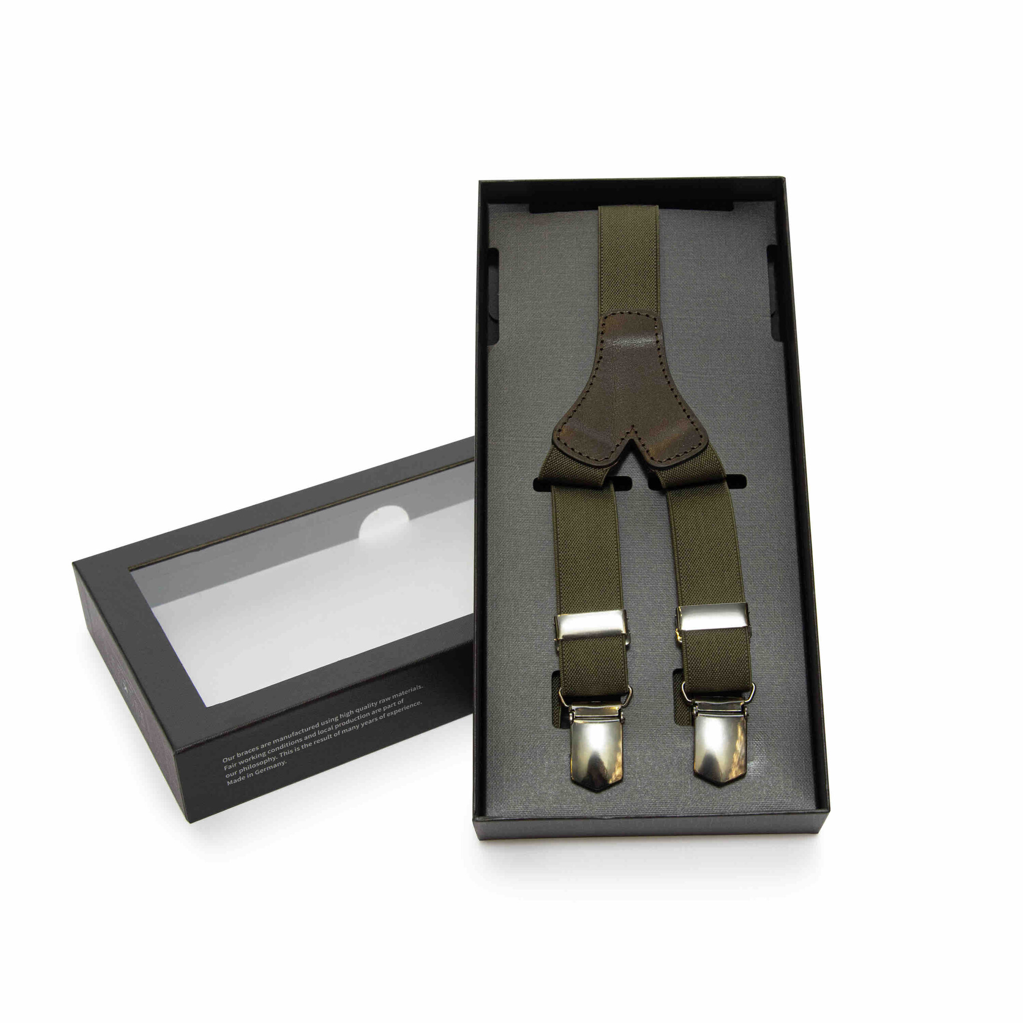 Leather Suspenders 6799 LLOYD With Clips | Fast Shipping | Henri Henri