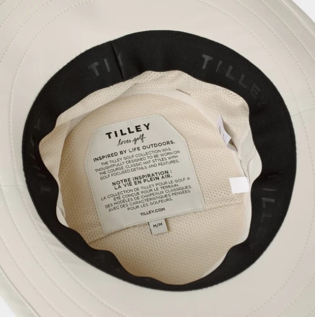 tilley hat label